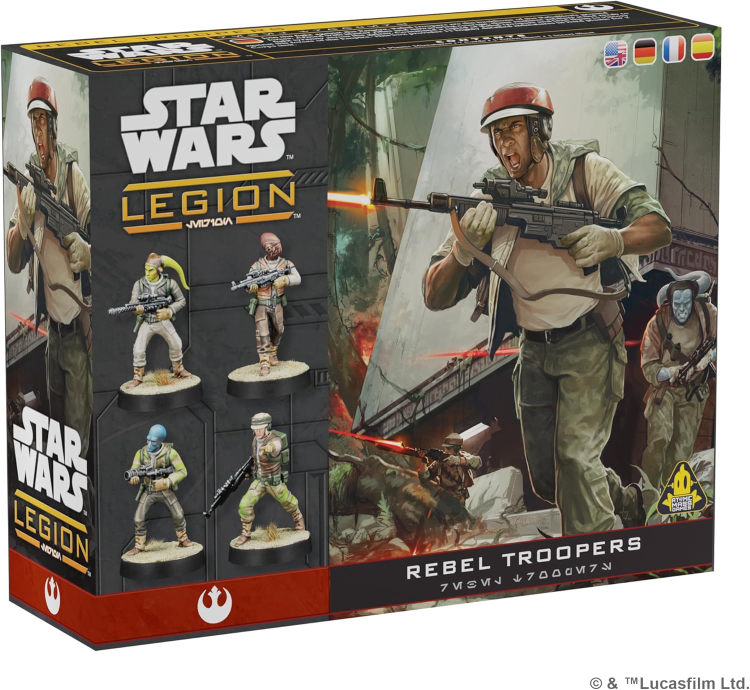 Star Wars Legion Rebel Troopers Unit Expansion - Tabletop Miniatures Game, Strategy Game for Kids and Adults, Ages 14+, 2 Players, 90 Min Playtime, Made by Atomic Mass Games
