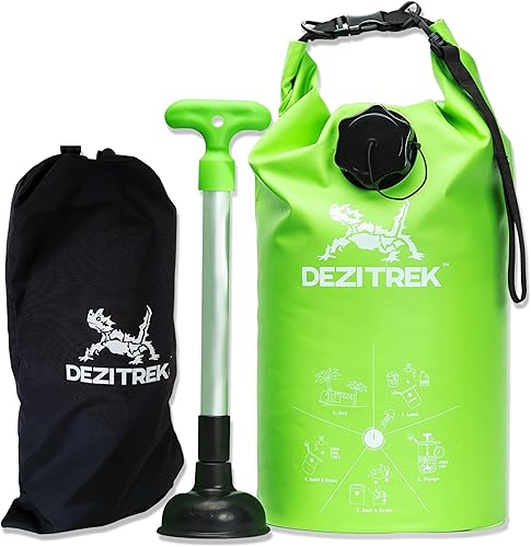 Juego de bolsa de lavado a mano y émbolo todo en uno, lavadora fuera de la red, no eléctrica para acampar y viajes, bolsa de lavandería manual