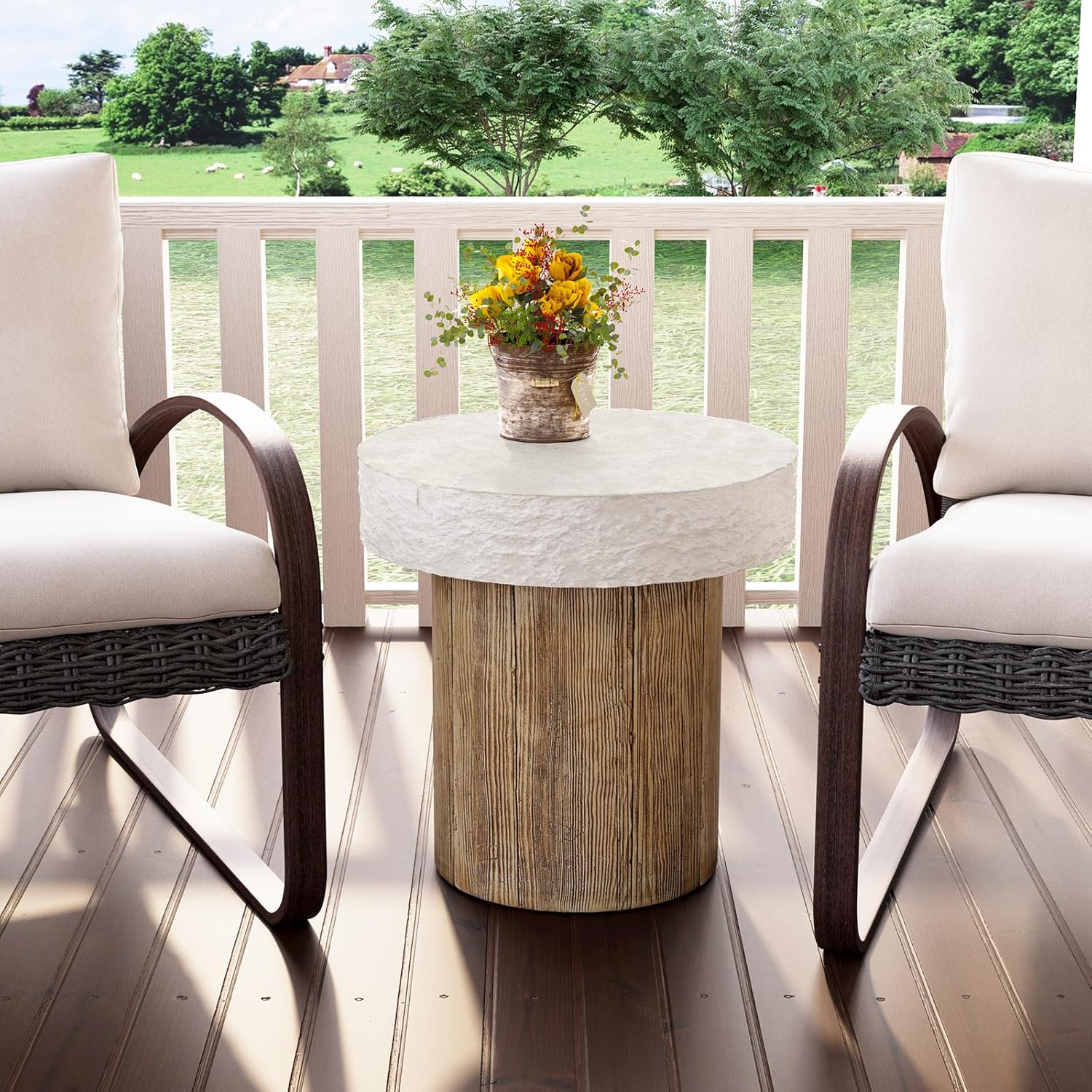 Elevate Your Outdoor Space: Review of the COSIEST Round Patio Coffee Table