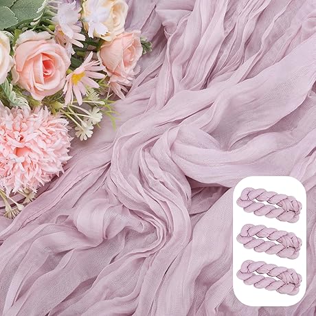 Socomi Cheesecloth Table Runner [3 Pack 10ft Gauze]