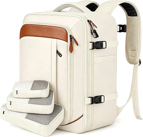Vancropak Travel Backpack 40L with 3 Packing Cubes