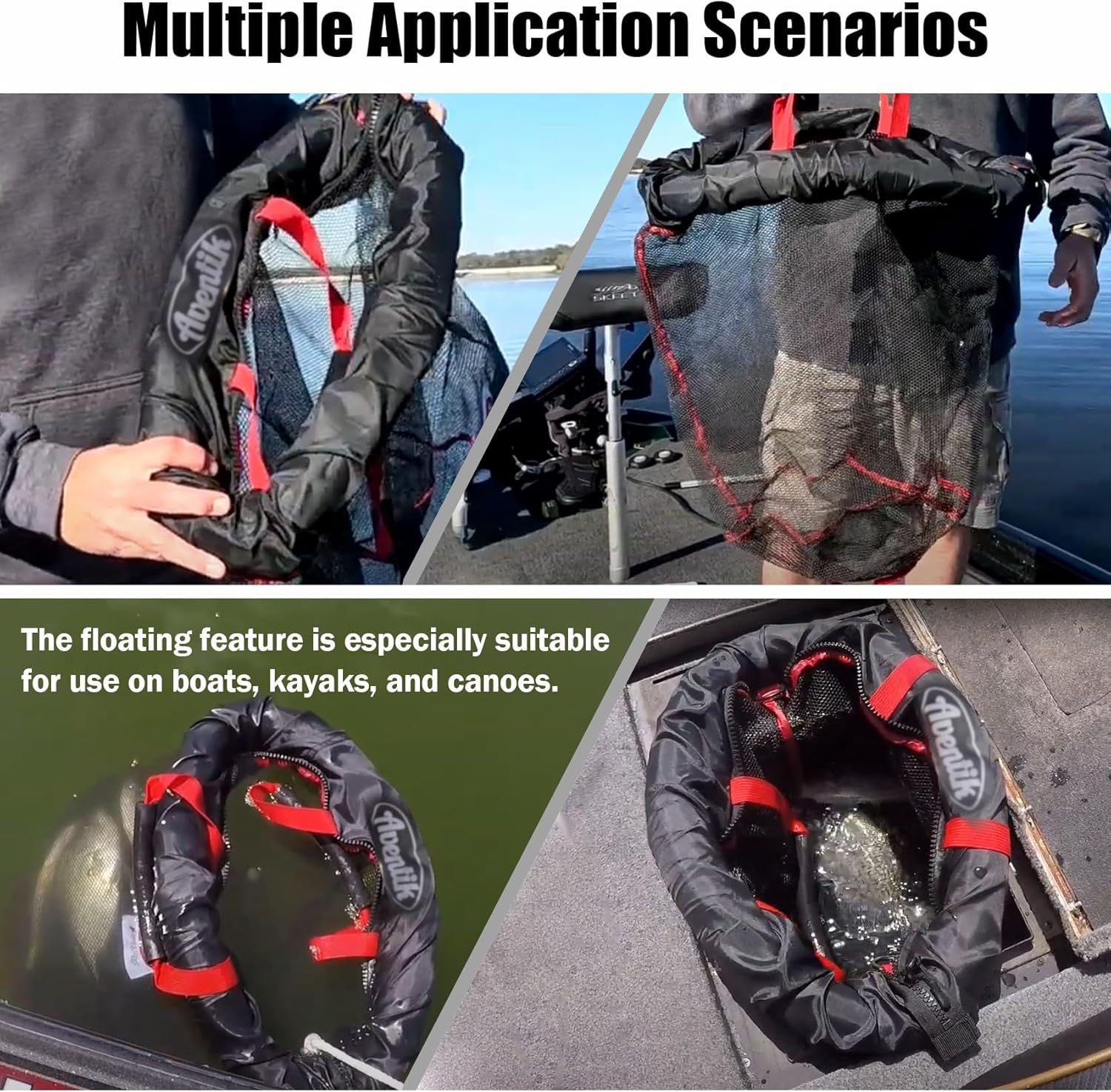 Aventik フィッシングネットベイトバスケット ボート カヤック カヌー バンク 釣り 釣りアクセサリー 生きている魚に