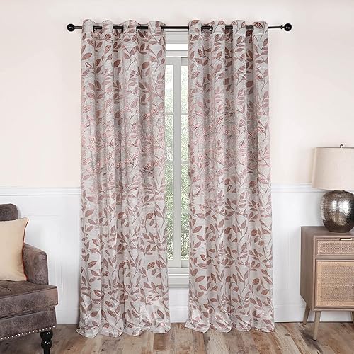 Miniatura 148 de Superior Cortinas opacas, oscurecimiento de la habitación para dormitorio, bloqueo solar, térmicas, cortinas bohemias modernas, colección de hojas