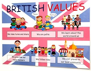 kids2learn BRITISH VALUES A4 POSTER - Educational Nursery School Childminder Resource for wall display