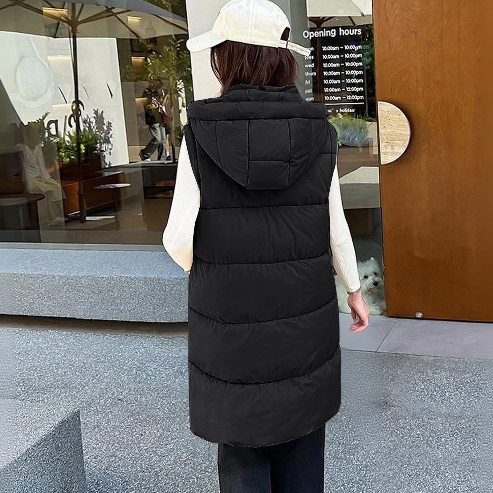 Giacche imbottite per le donne invernali di media lunghezza piumino cappotto con zip chiusura con bottoni cappotti caldi trapuntati giacca con cappuccio con maniche rimovibili Capispalla oversize