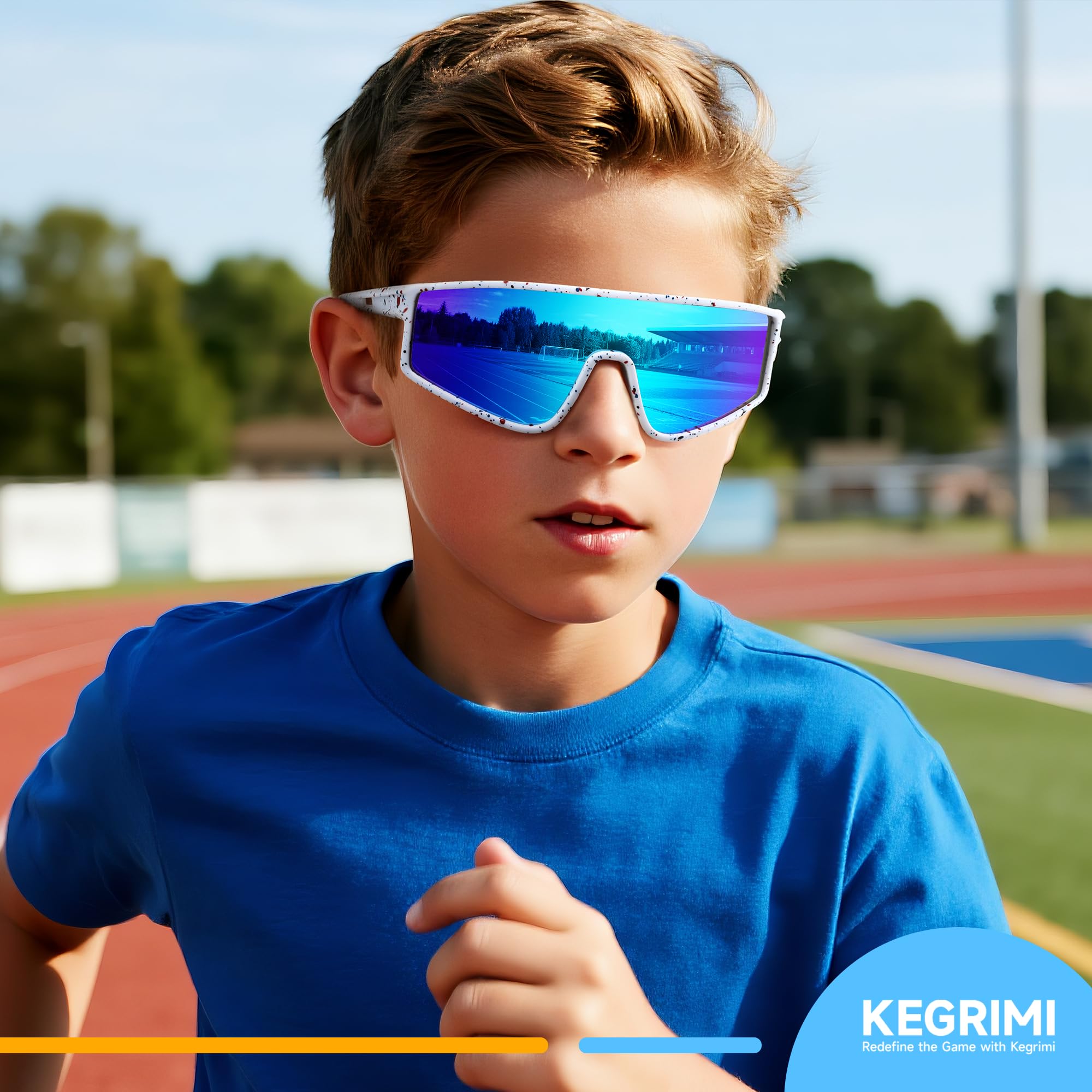 Okulary przeciwsłoneczne dla dzieci, młodzieżowe, baseballowe, dla chłopców i dziewcząt, sportowe, rowerowe, do biegania, ochrony przed promieniowaniem UV, 3-pak