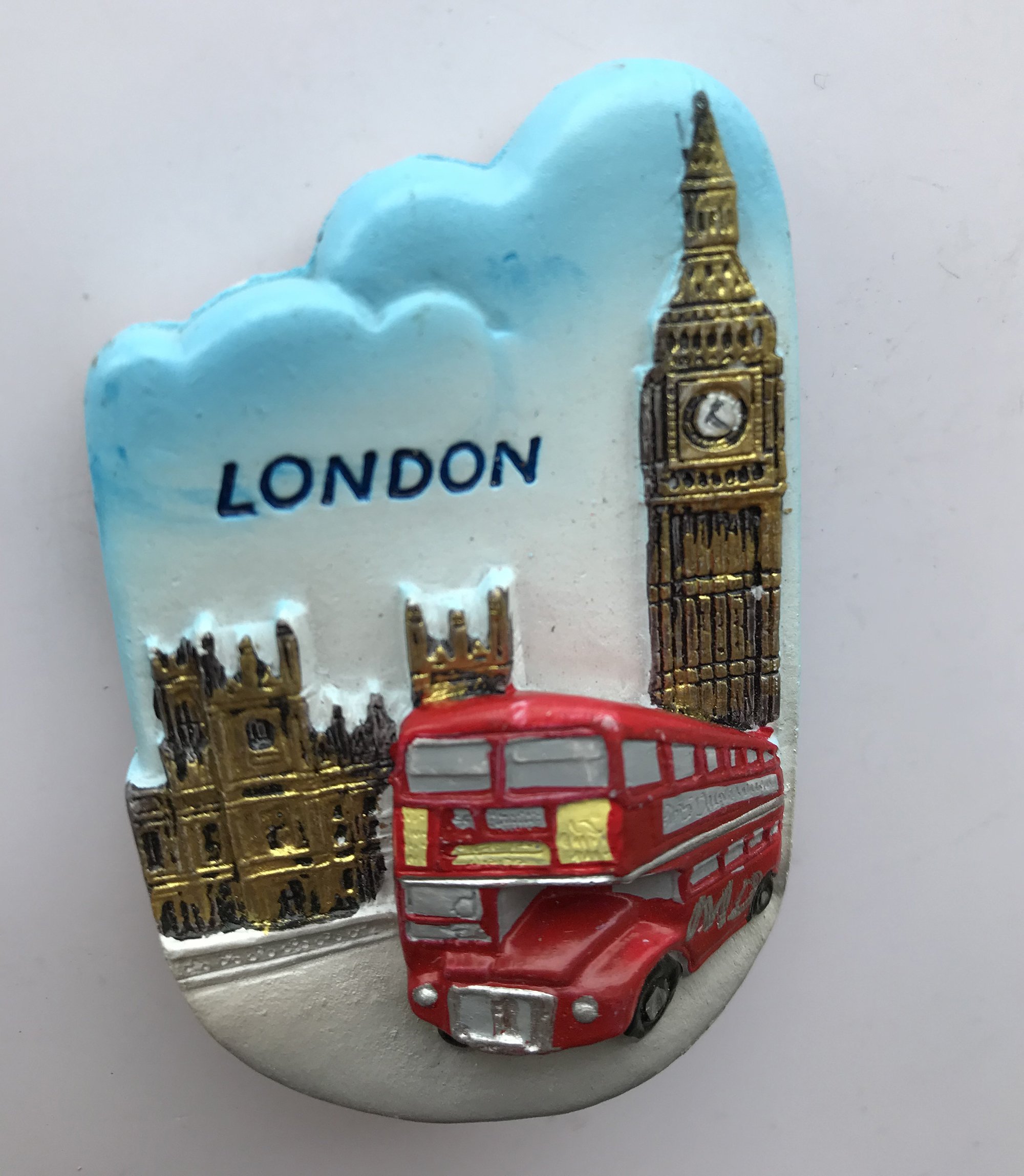 Adesivo Simboli tradizionali di Londra e l'Inghilterra sotto forma di cuore