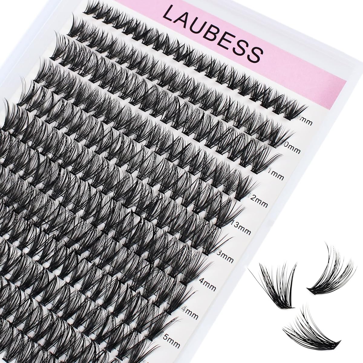 Cluster Lashes 40D Eyelash Clusters Mixed Tray Wispy Lash Clusters Extensions D Cluster Eyelash Extensions Individual Lashes DIY Lash Extension (40D-0.07D-9-16mm)
