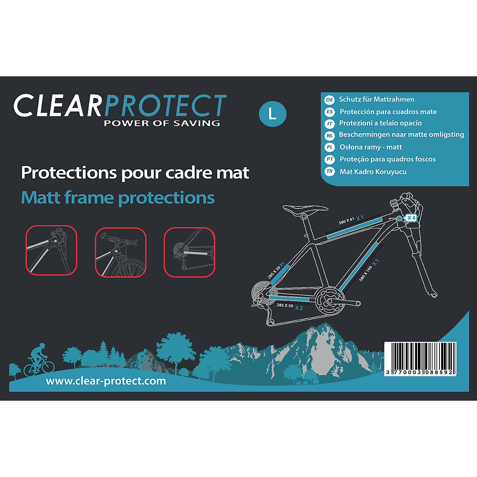 Protection Adhésive pour Cadre Pack L Mat