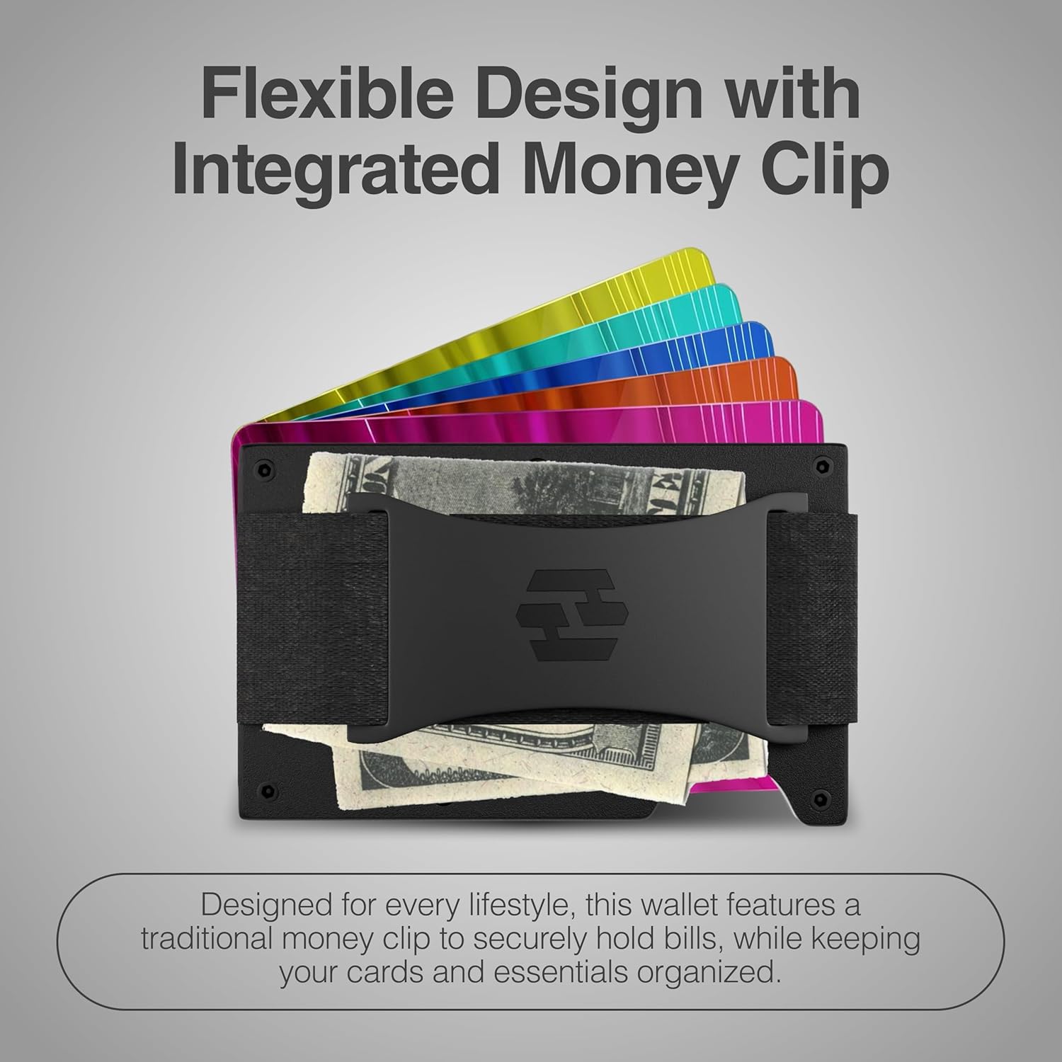 Hayvenhurst Wallet For Men - Reinvented Design Men's Wallet - Slim, Minimalistic & Seamless, Blocks RFID Scanners with a Cash Strap (Black) - Image 4