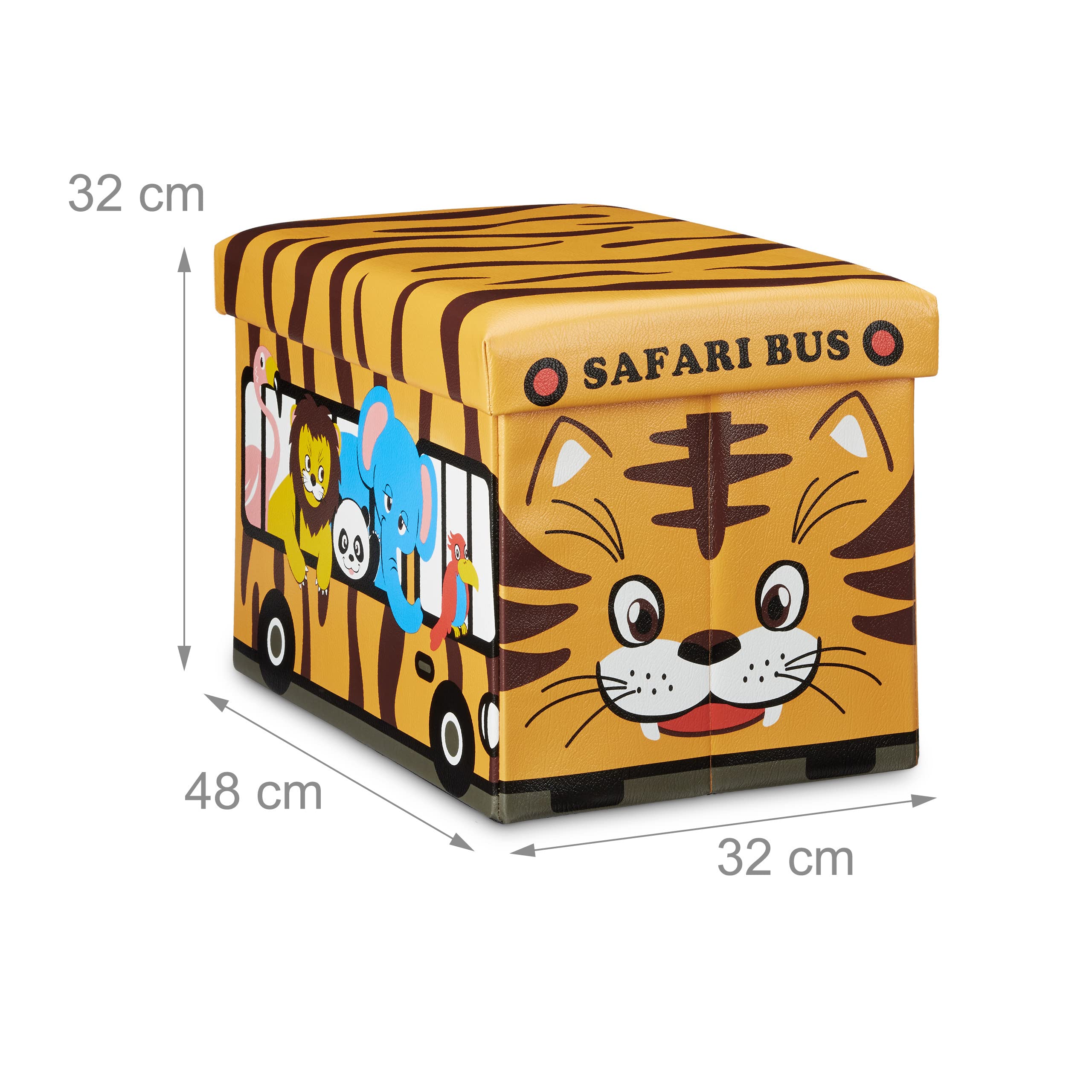 Tabouret Coffre Relaxdays Relaxdays Coffre à Jouets Pliable Similicuir - Tabouret Pouf Enfant Motif Bus, 37 L, Charge 130 Kg, Rangement Peluches Jouets, H32 X L48 X P32 Cm Tabouret Coffre Relaxdays Relaxdays Coffre à Jouets Pliable Similicuir - Tabouret Pouf Enfant Motif Bus, 37 L, Charge 130 Kg, Rangement Peluches Jouets, H32 X L48 X P32 Cm