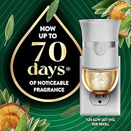 Air Wick Vibrant Plug In Scented Oil Refill, Infused with Essential Oils, Plug In Air Fresheners for Home, White Sage & Mahogany, 4 ct