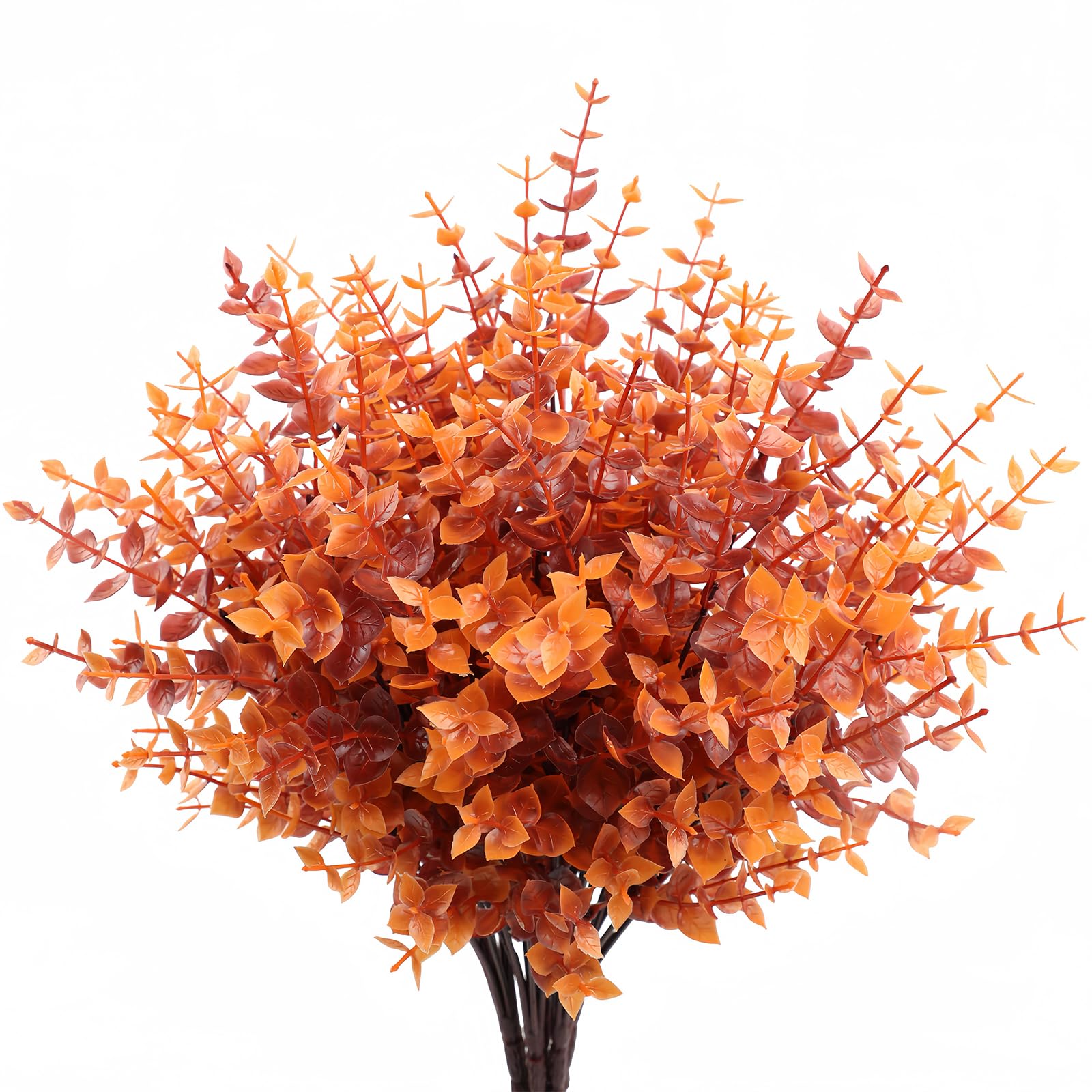 6Pcs Autumn Artificial Plants,Outdoors Artificial Fall Plants,UV-Resistant Shrubs Plants for Fall Home Garden Porch Decoration Thanksgiving Halloween Decor (autumn plant)