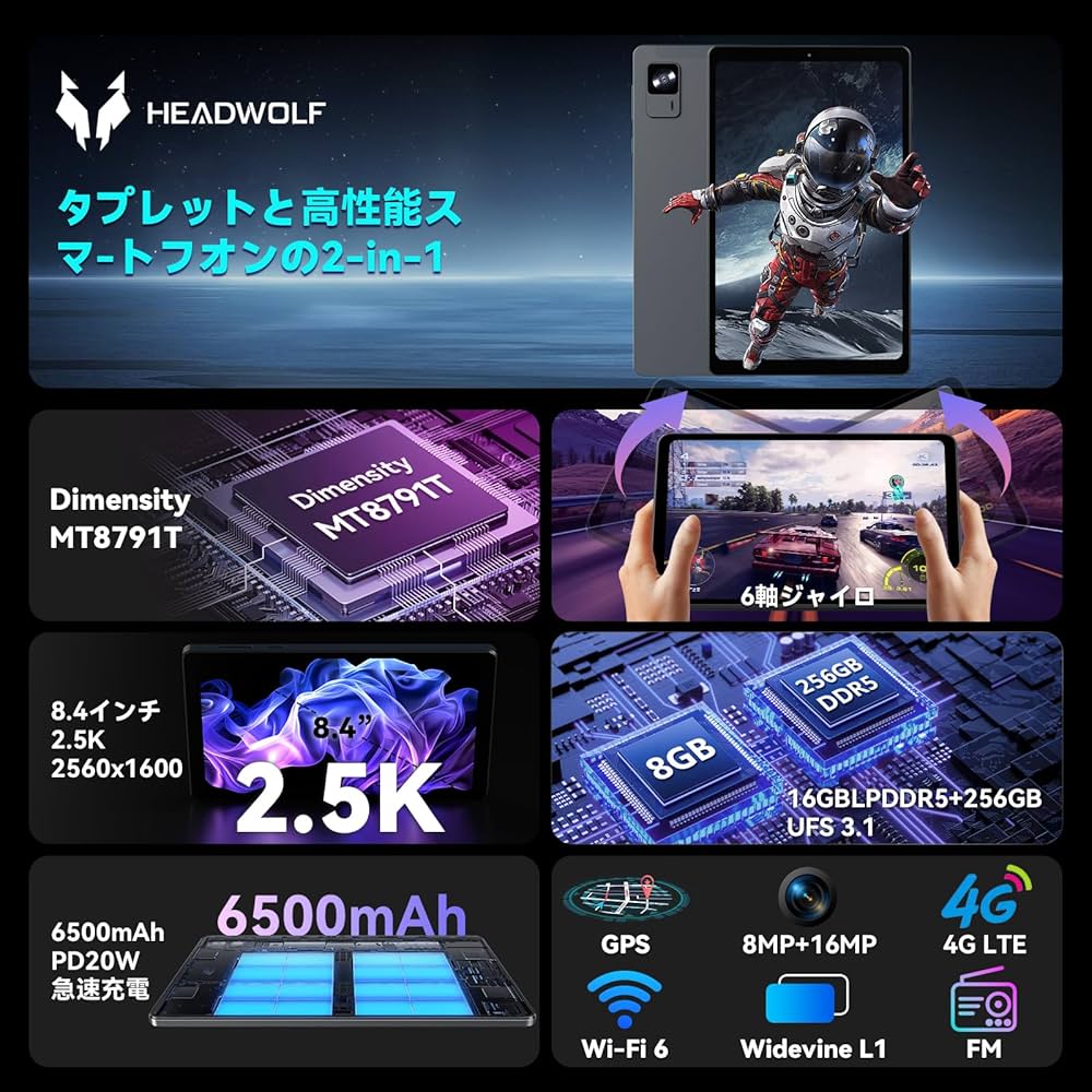 Amazon.co.jp: 【Dimensity 7050 Android 15】Headwolf FPad7