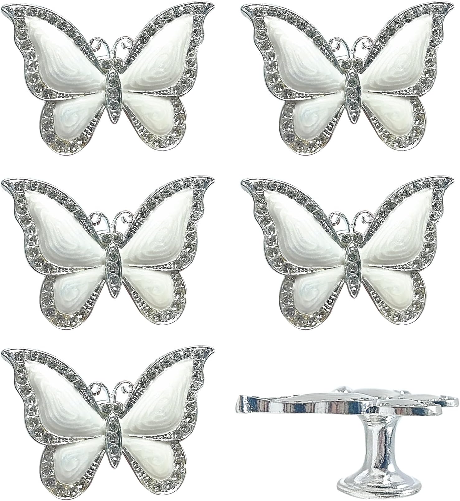 Hdtyyln 6 Pcs Butterfly Knob Metal Zinc Alloy knobs Cabinet Drawer Cupboard D...