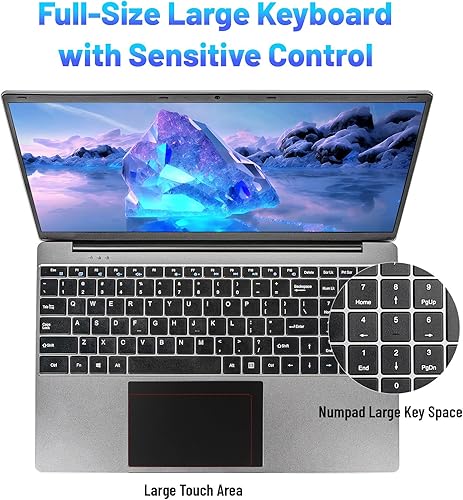Miniatura 8 de Computadora portátil de 15.6", computadora portátil tradicional, 16 GB DDR4 512 GB SSD, pantalla FHD 1080P, procesadores Intel Celeron N5095, WiFi