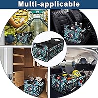 Vista 55 de Deosk - Organizador de auto para SUV, almacenamiento de maletero con 6 bolsillos grandes con poliéster impermeable, accesorios de auto