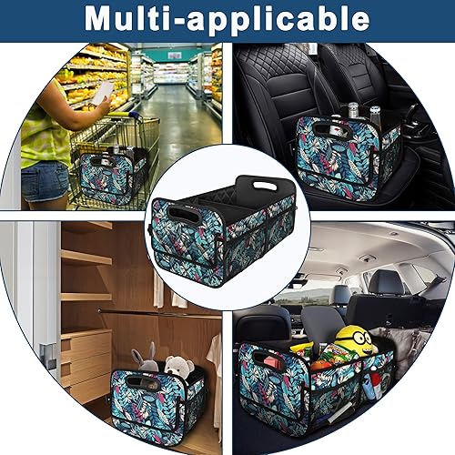 Miniatura 55 de Deosk - Organizador de auto para SUV, almacenamiento de maletero con 6 bolsillos grandes con poliéster impermeable, accesorios de auto