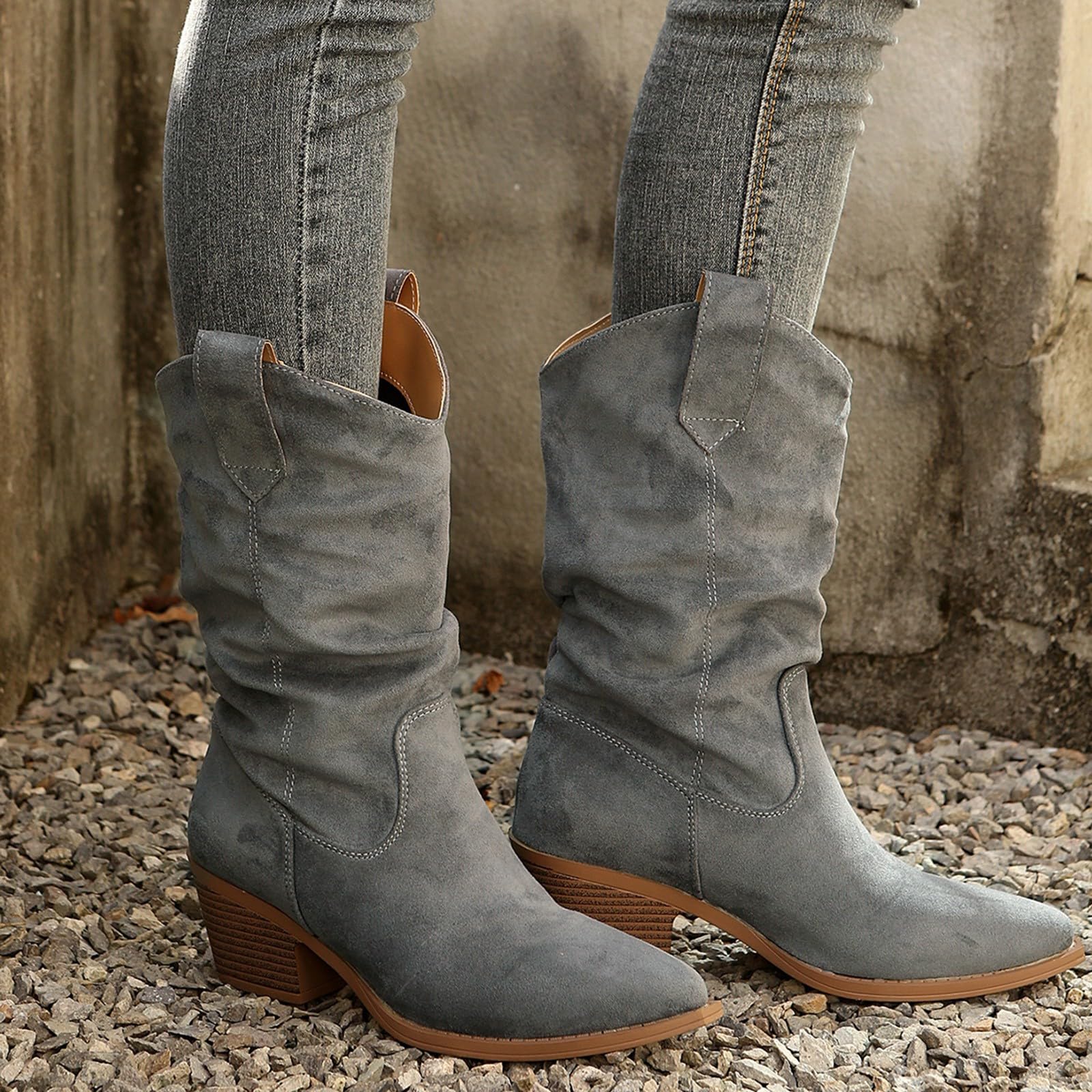 Stivaletti da donna con tacco, eleganti, corti, invernali, equitazione