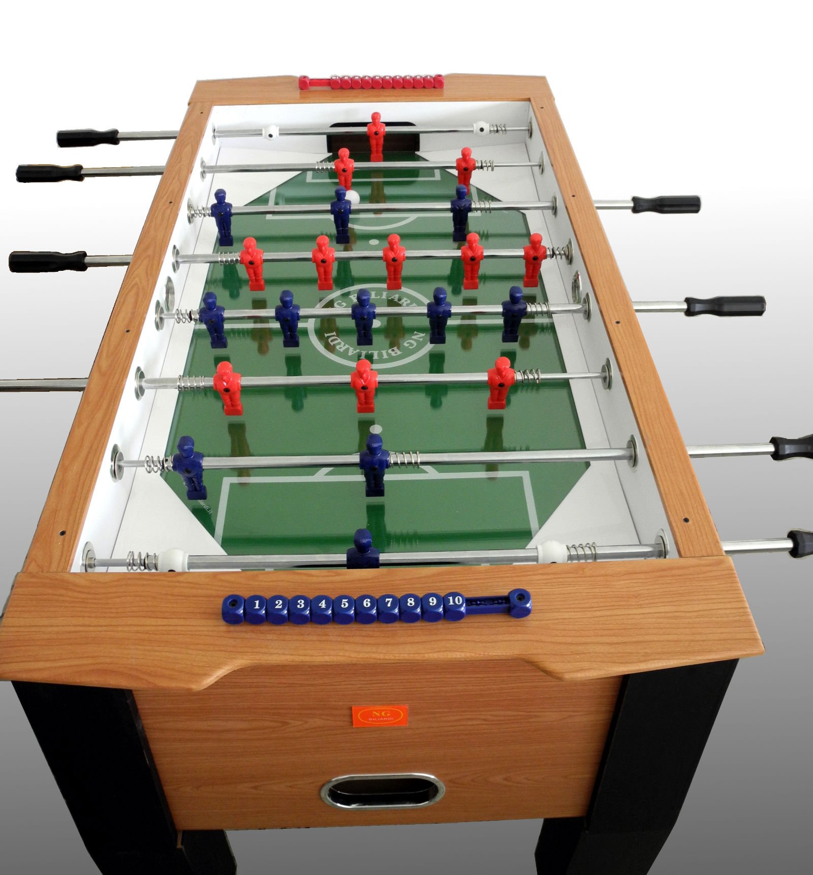 NG Biliardi Calcio Balilla BERNABEU - aste rientranti - Vetro temperato