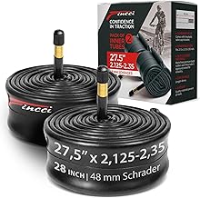 Fincci Pair of 27.5 Inner Tubes with Schrader Valve 48 mm Bicycle Inner Tube 27.5 x 2.10-2.35 Inch Bicycle Inner Tube for Mountain Bike, Downhill, Road, Hybrid, Bicycle Tyres