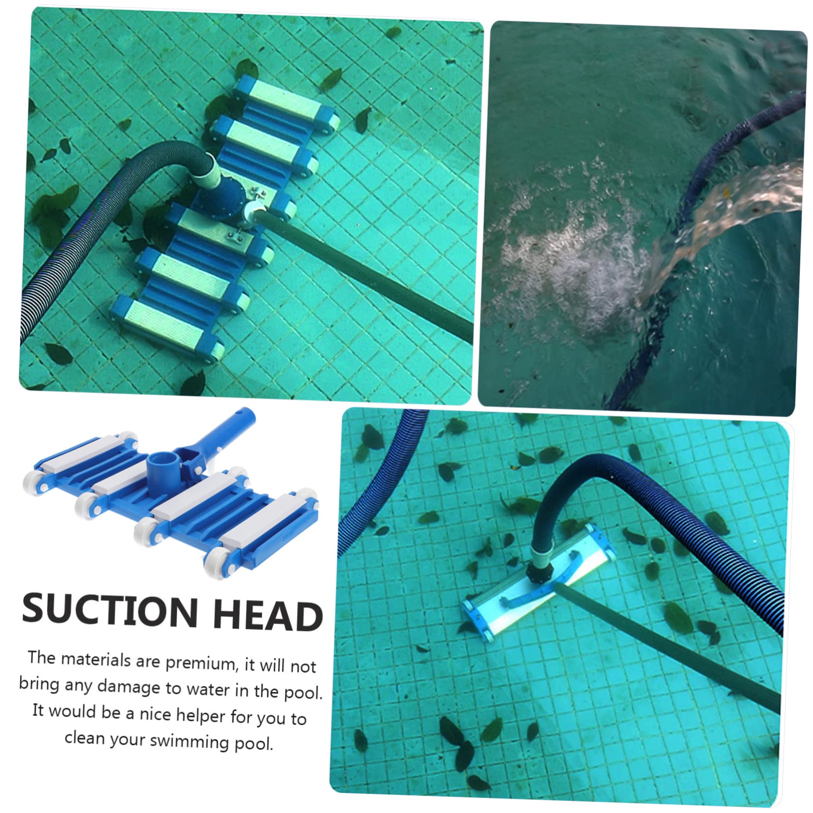 Yardwe Cabezal De Succión De Piscina Manual Con Limpiador, Piezas De Vacío, Cepillo Para Aspiradora De Mano y Cabezal De Limpieza Abdominales