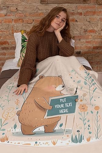 Miniatura 4 de Baby Boy Bear Blanket - Personalized Baby Girl Gifts, Baby Blankets Personalized with Name, Ideal as Mothers Day Bear Gift 30" x 40"