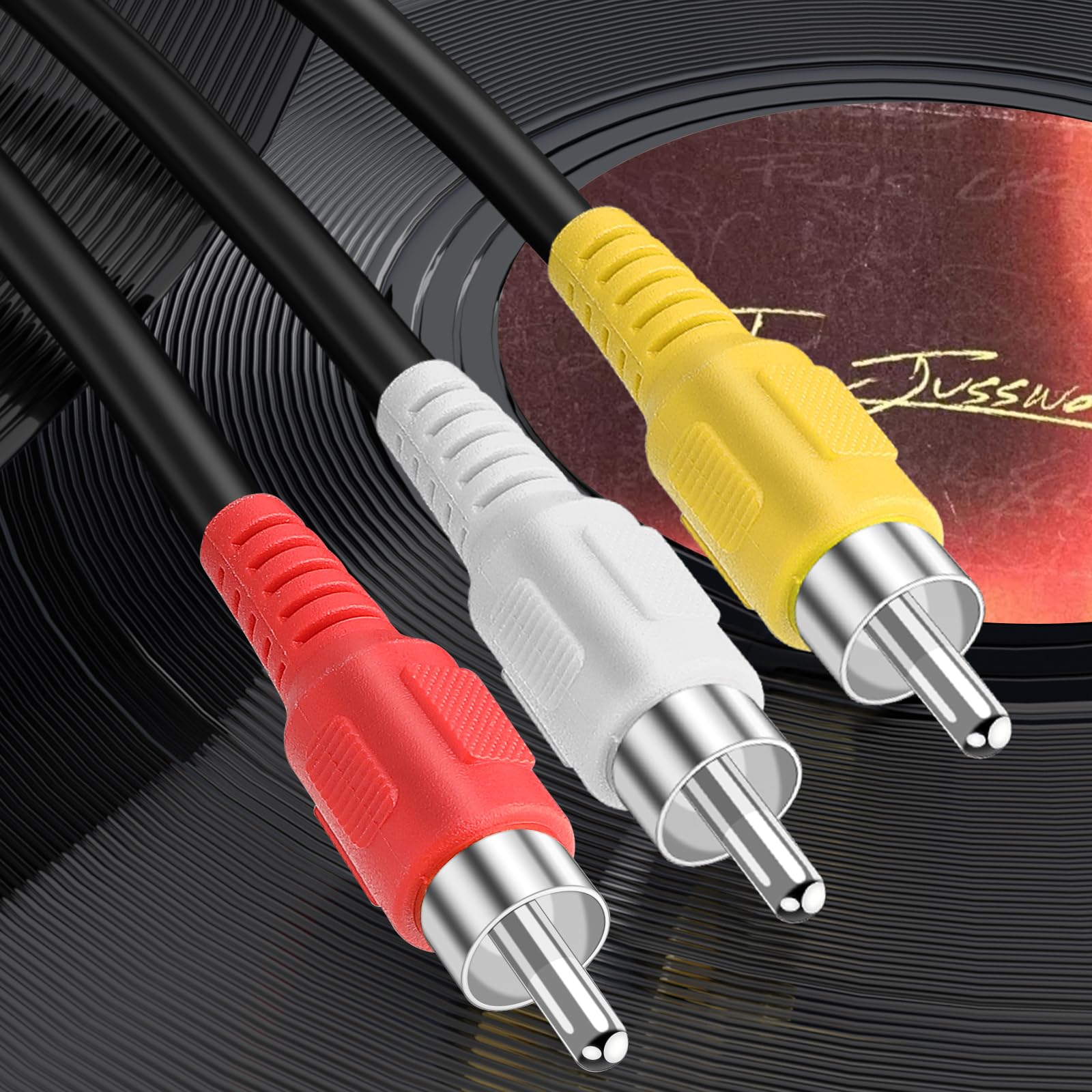 Cable 3RCA 10 unidades de cable de audio y vídeo compuesto de 3 machos a 3 machos para TV, VCR, DVD