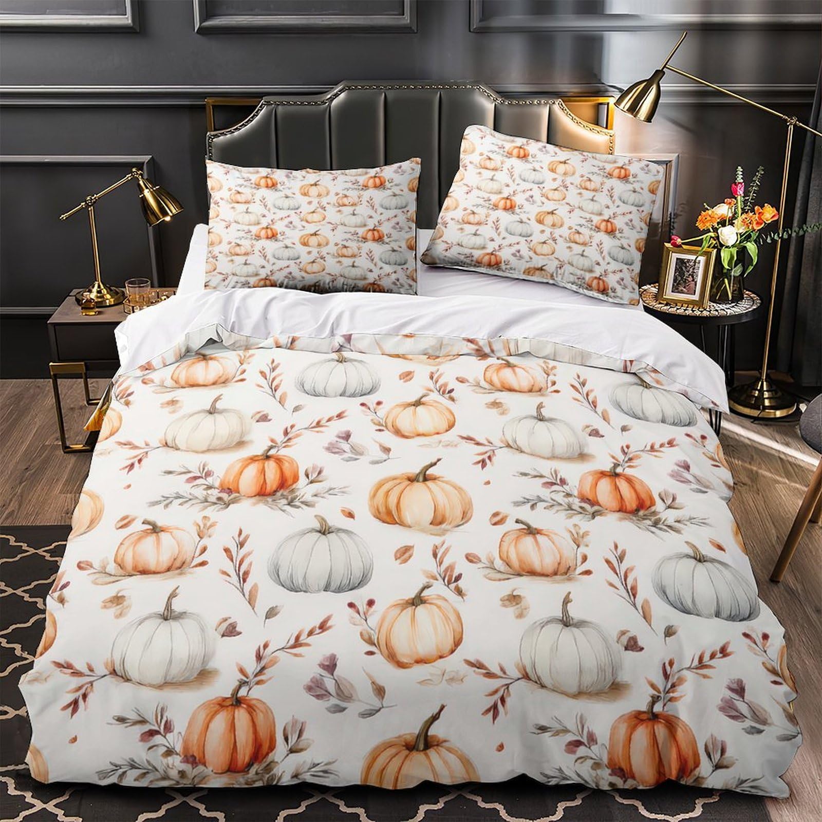 Housse de couette motif carlin imprimé 3D pour grand lit king size adulte
