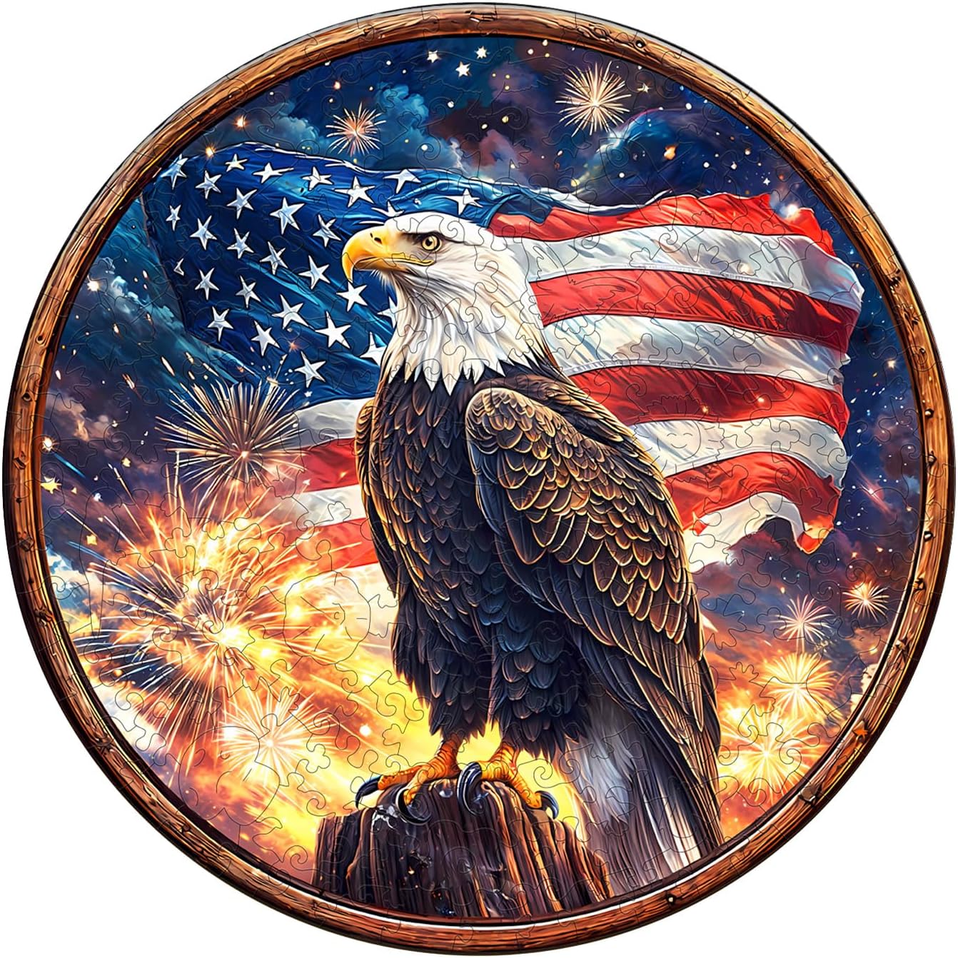 Wooden Puzzles for Adults - Eagle's Pride Wooden Jigsaw Puzzle, Unique Animal Shaped Wood Puzzles Adult, Christmas Birthday Gifts for Friends/Family, Home Decor 270pcs