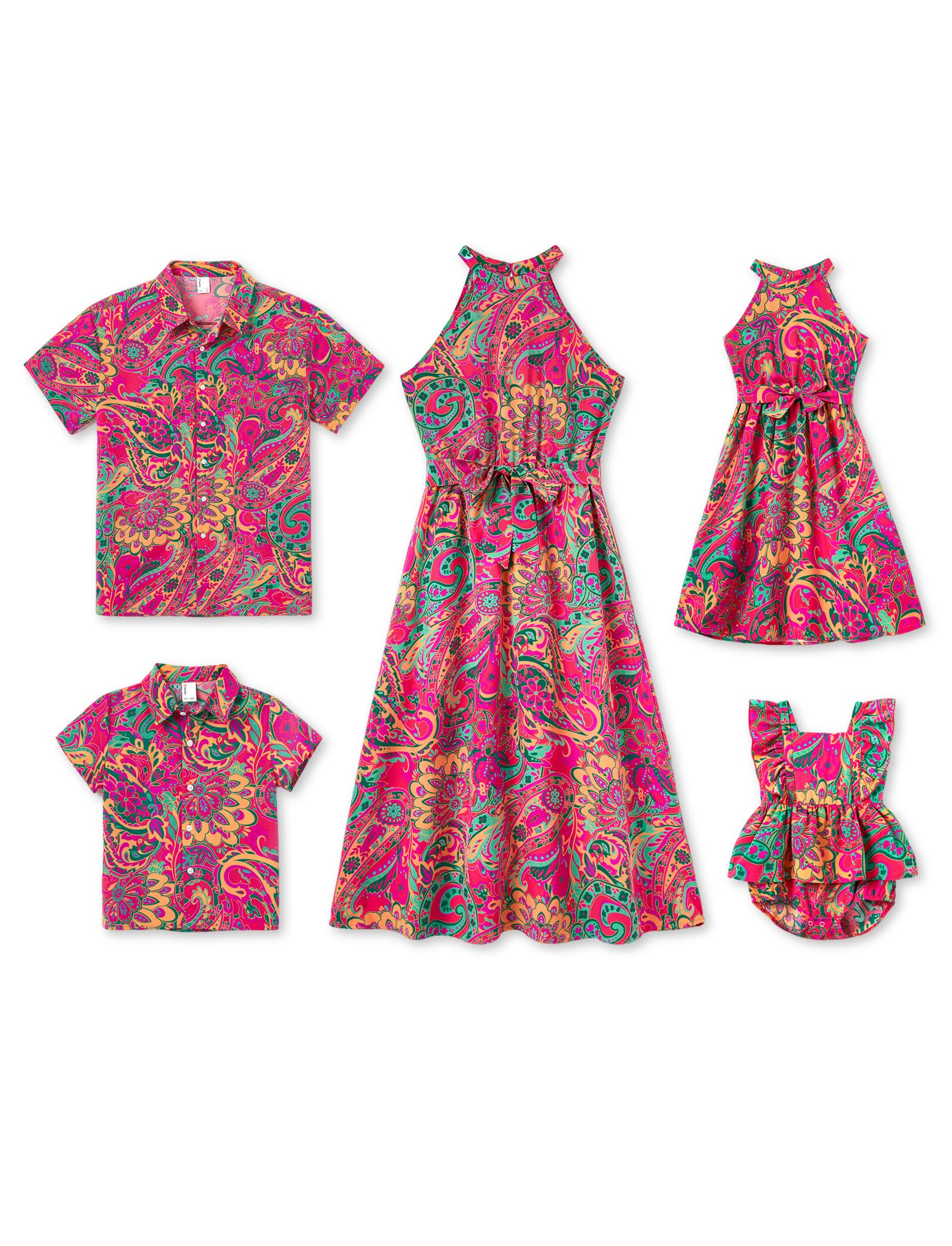 PATPAT Family Hawaiian Matching Outfits - Mommy and Me Vacation Outfits