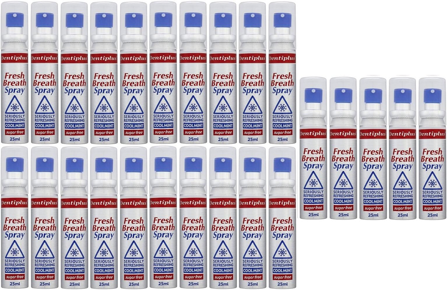 x25 Dentiplus Fresh Breath Spray Seriously Refreshing Coolmint Sugar Free 25ml