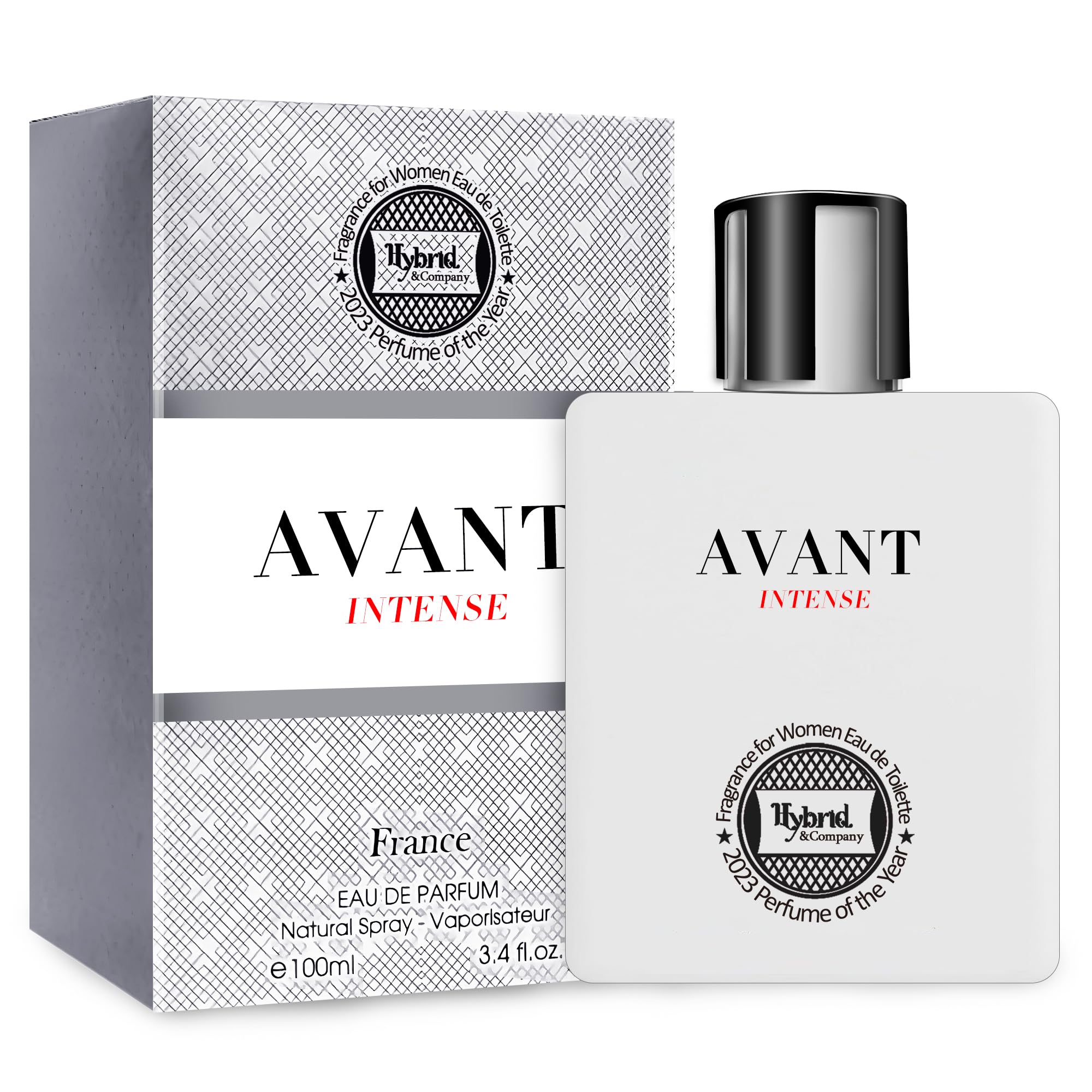 Hybrid & Company Avant Intense Invigorating, Masculine Long Lasting Scent Mens Perfume,3.4 Fl Oz