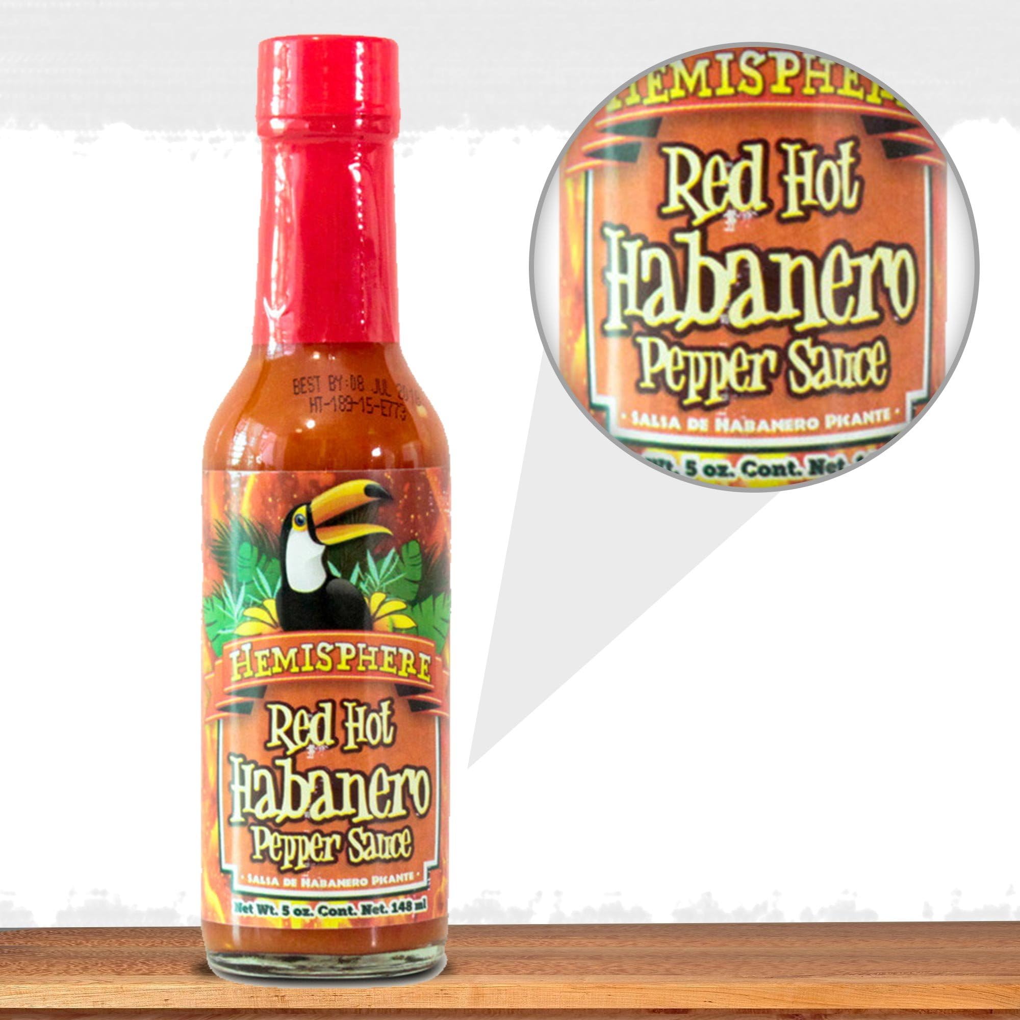 Hemisphere - Red Hot Habanero Pepper Sauces | Beware Heat Level - 5 oz Bottle (RED HOT HABANERO)