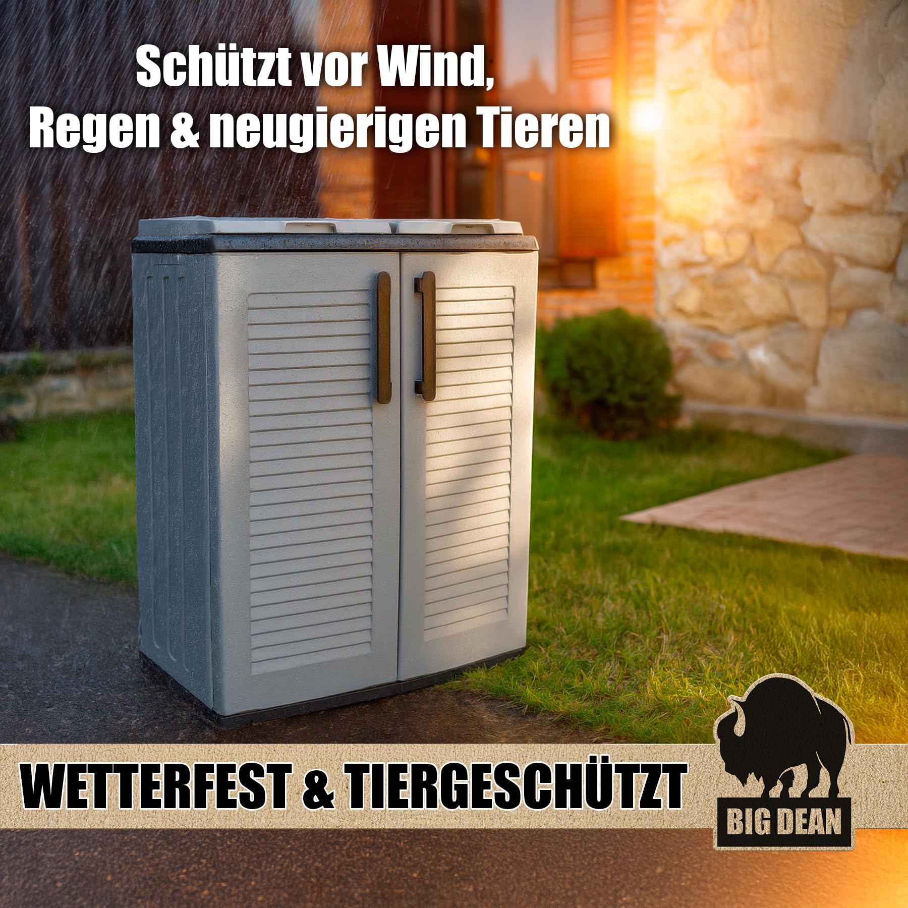 BigDean Mülltrennsystem Schrank Recycling System auch für Gelben Sack | Made in Italy