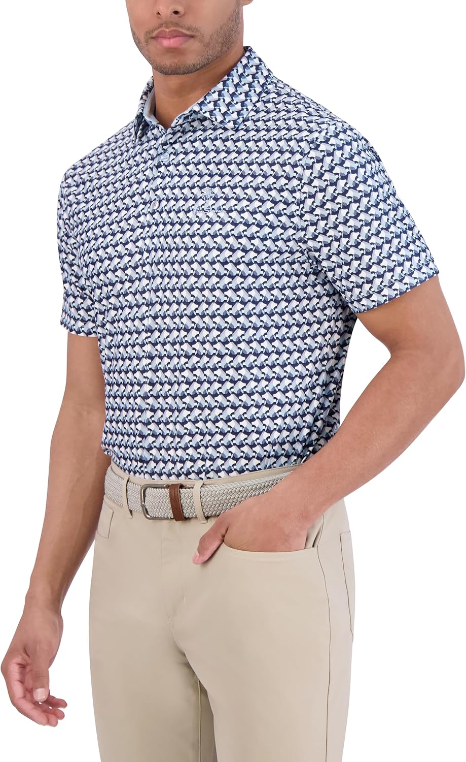 Ben Sherman Men's Short Sleeve Printed Tech Sports Fit Polo Top - Image 2