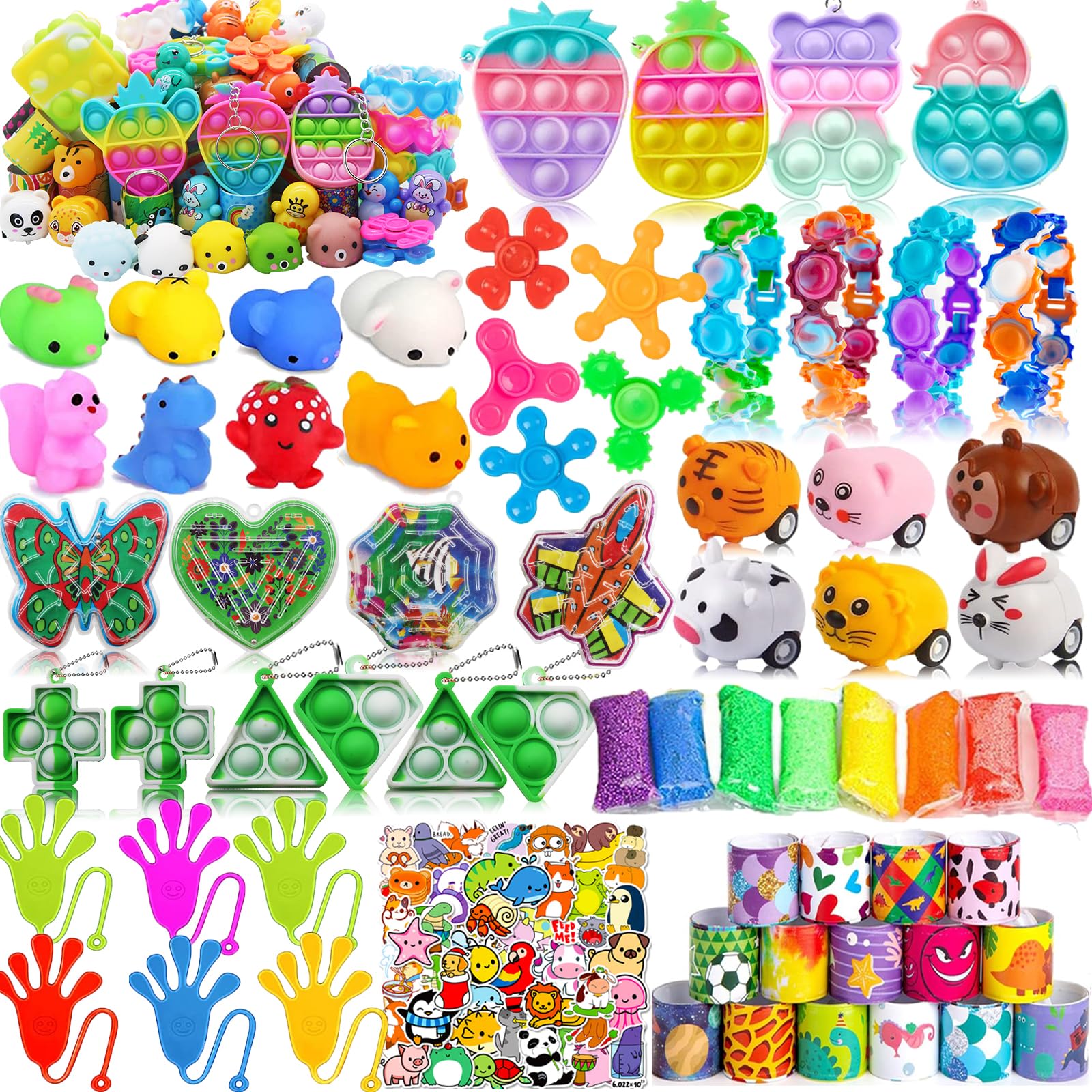 120 Pcs Easter Fidget Party Favors for Kids, Easter Egg Fillers,Pinata Stuffers,Treasure Box Toys, Classroom Prizes,Pinata Filler,Goodie Bag Stuffers,