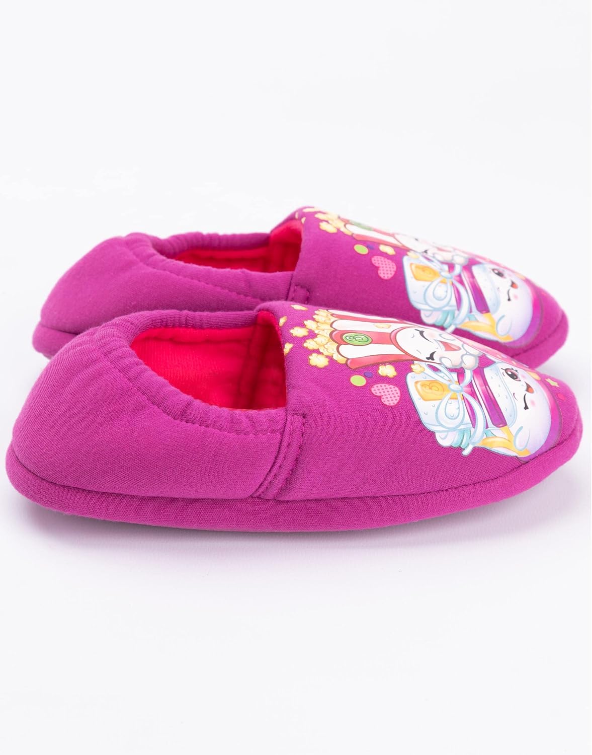 Vanilla Underground Purple Slippers For Girls Kids Popcorn Food Characters House Shoes