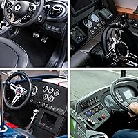 Vista 2 de Panel de interruptores, redondo de 12 voltios, panel de interruptores marinos de aluminio, impermeable, panel de interruptor basculante