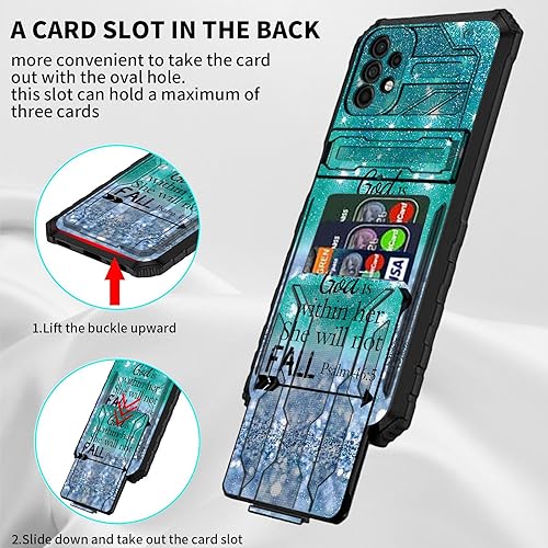Miniatura 2 de Funda tipo cartera para Samsung Galaxy A23 5G, de doble capa, resistente, a prueba de golpes, con ranura para tarjetas desmontable y función atril,
