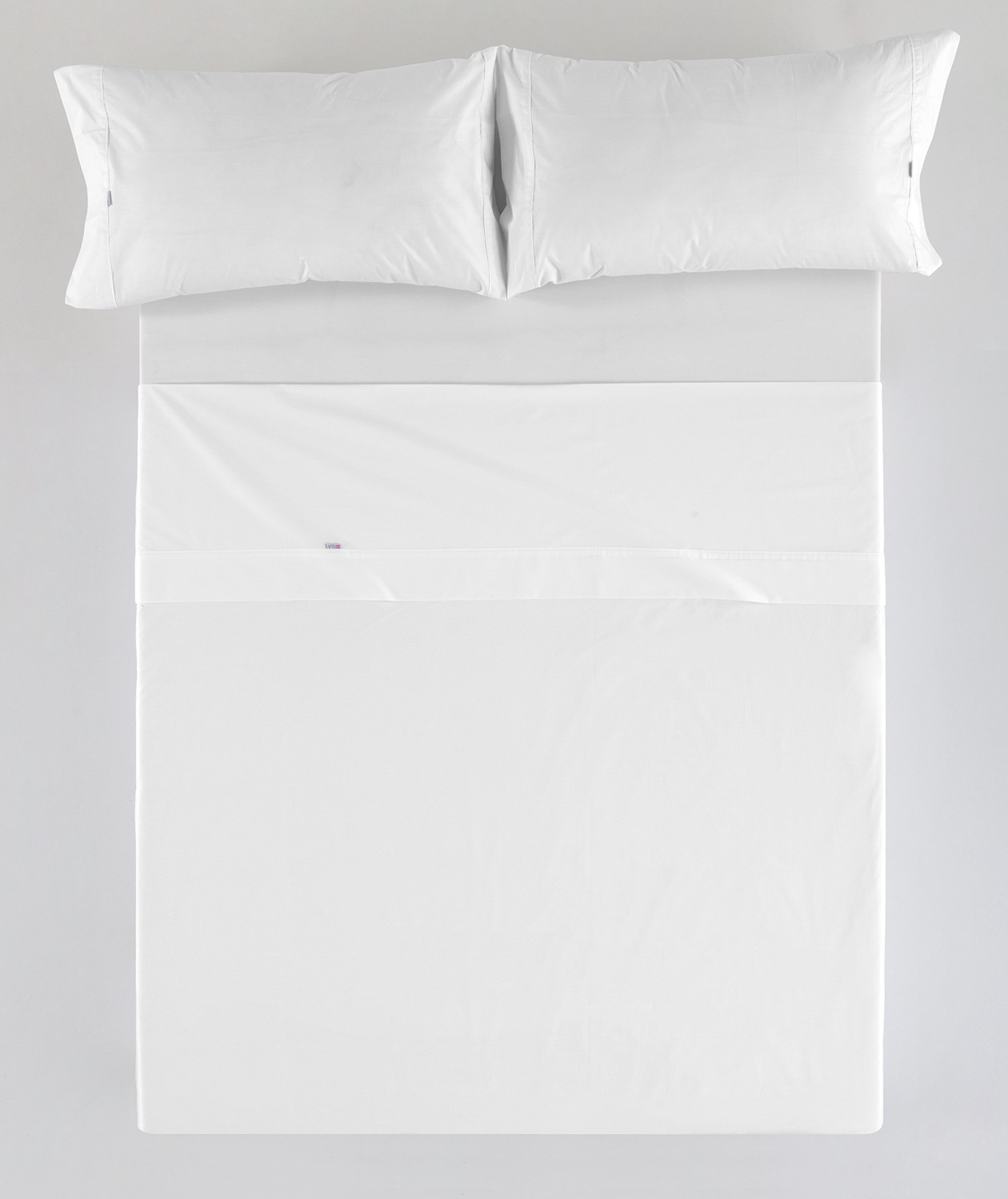 Juego de sábanas color blanco Cama de 200 (4 piezas) - 100% algodón - 200 hilos