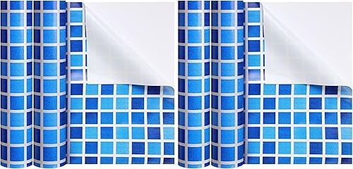 Miniatura 24 de Nuanchu Parche de vinilo para revestimiento de piscina, parche de reparación de PVC autoadhesivo para piscinas, botes inflables