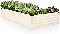 Vista 17 de Plant & Plot Camas de jardín elevadas galvanizadas para exteriores/ Jardinera elevada de 6 x 3 x 1 pie para jardinería, verduras, flores, caja