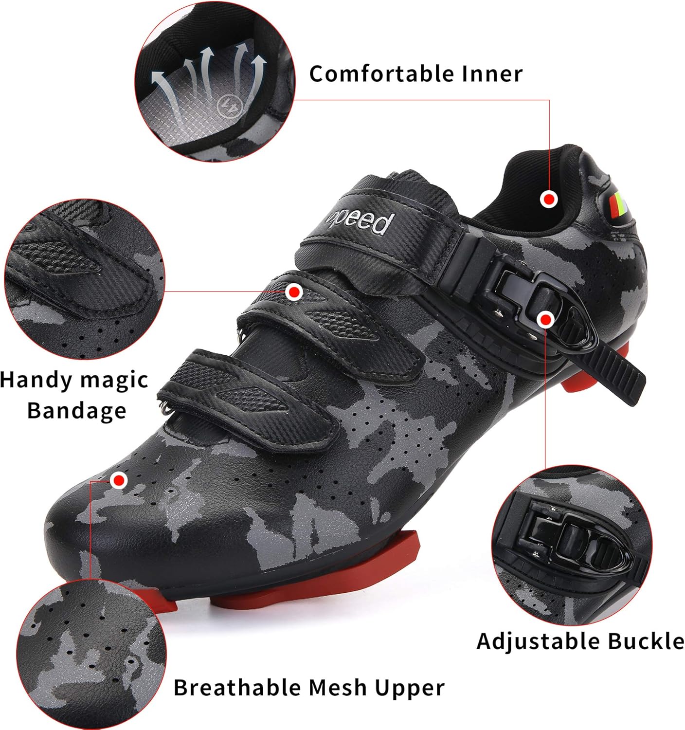 Unisex Cycling Shoes Compatible with pelaton Indoor Road Bike Riding Shoes for Men and Women Delta Cleats Clip Outdoor Pedal - Image 4