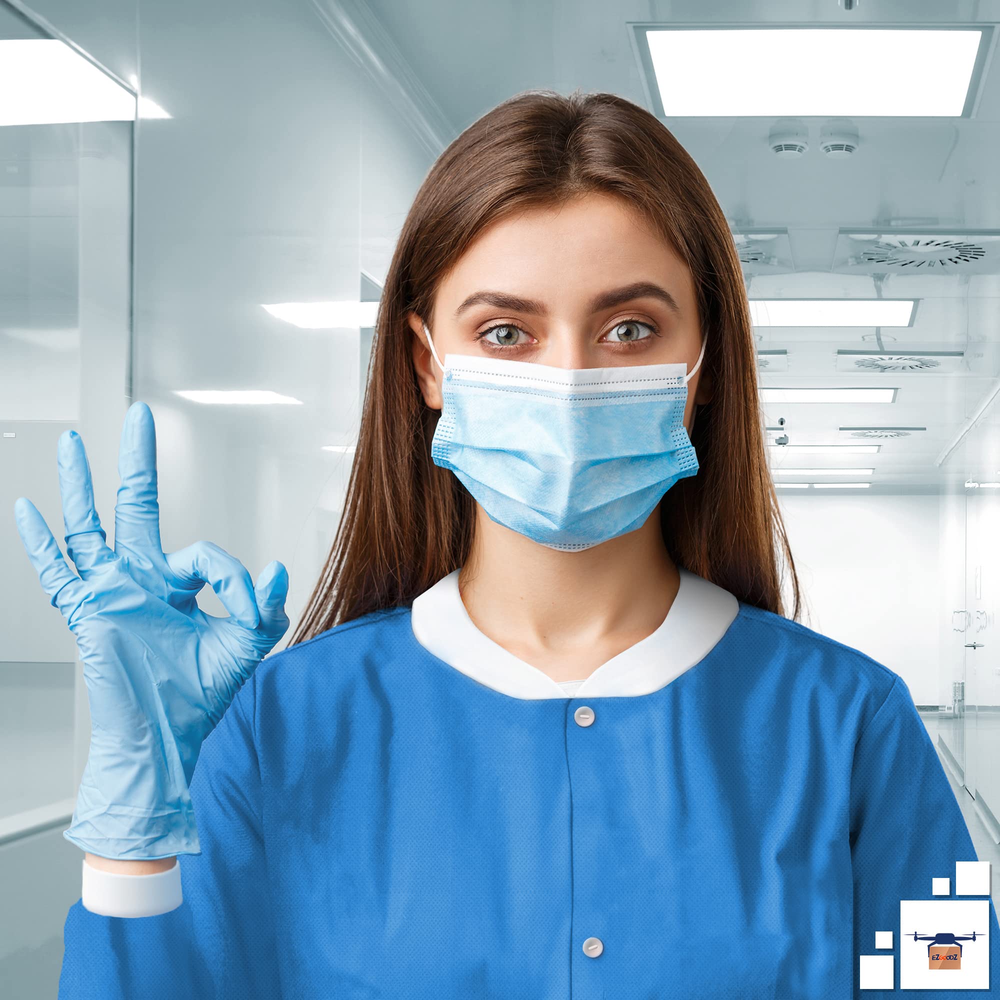 Ezgoodzblue Disposable Lab Coats For Adults Small Pack Of 10