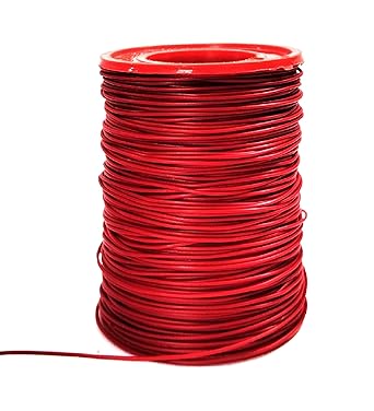 Steko (90 Meters) 7 Threads 42 Guage / 0.0025 AWG PVC Coated Red Jumper Wire For Multipurpose Use, DIY, Electronics Works, Science Projects