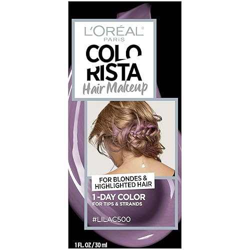 L'oreal Paris Colorista - Maquillaje colorista para rubias, 1 día para rubias, lila500, 1 onza líquida