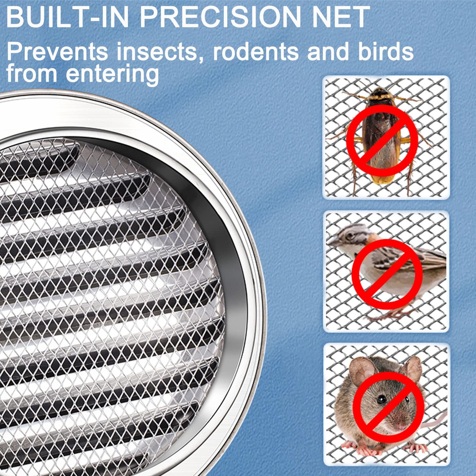 Griglia Di Ventilazione Con AntiInsect Mesh, Griglia Del'aria Di Scarico