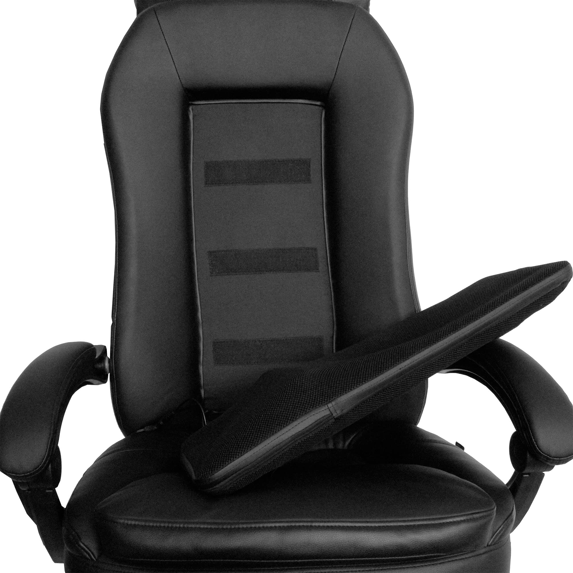 @tec Tiga Deluxe Chefsessel mit Massagefunktion und Wärme, Bürosessel mit kräftiger Shiatsu Massage, Bürostuhl gepolstert mit Rollen, Drehstuhl Kunstleder schwarz