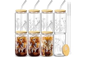 Chic Boho Cups: Aesthetic Beer Glassware for Iced Coffee, Cocktails, & Smoothies